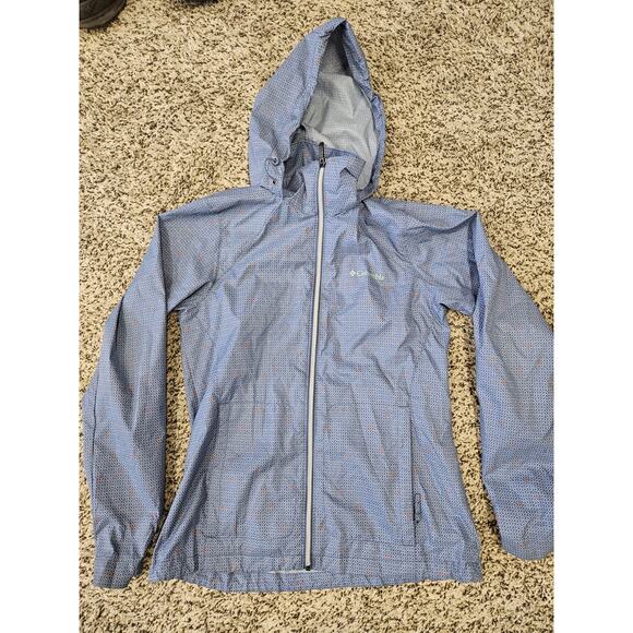 Columbia Women's Switchback Printed Jacket Size Small, Blue Wind/Water Resistant - Picture 1 of 9